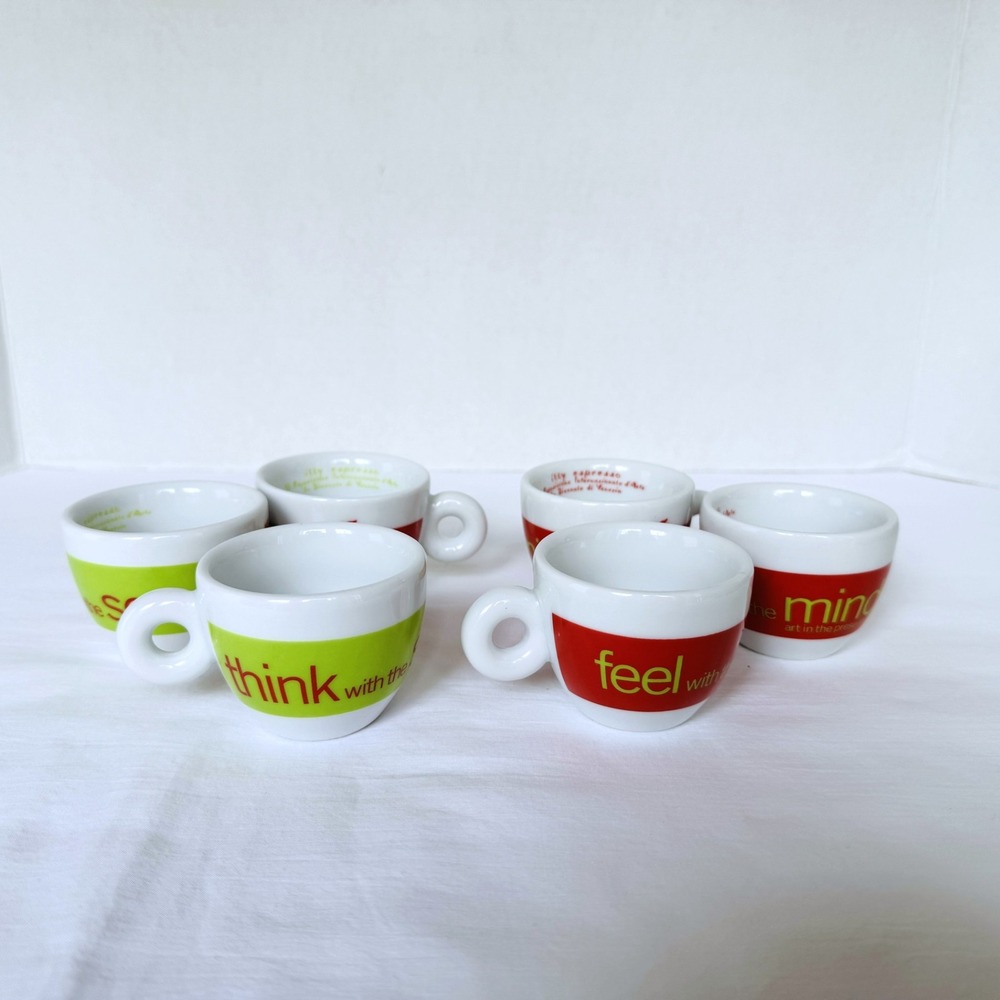 6X Espresso Cups illy art collection 52 Biennale Venice 3x MIND  3x SENSES